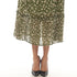 3/4 Sleeve Ruffle Skirt Print Dress - DR1421 Green